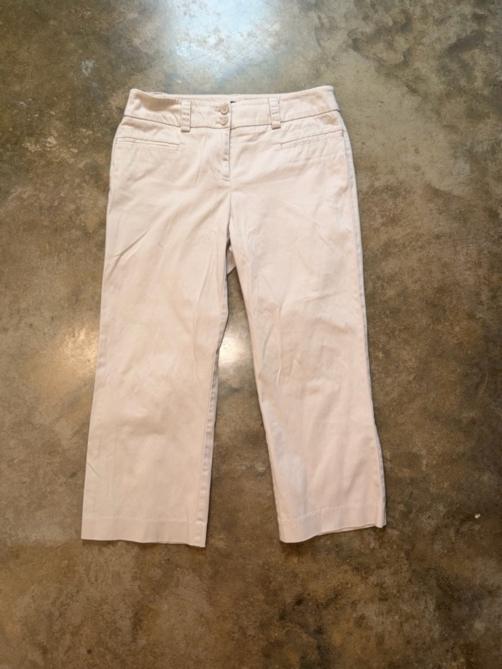 New York & Company Beige Cropped Trousers